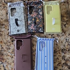 Patterned and Solid Phone Cases Set